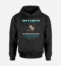 Thumbnail for Autel EVO II Dual 640T V3 design on black hoodie single side