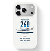 Thumbnail for Beechcraft King Air 260 design on white magsafe iphone case, for iPhone 17 Pro