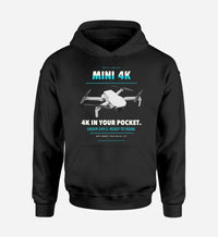 Thumbnail for DJI Mini 4K design on black hoodie single side