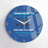 Thumbnail for Draganfly Commander 3XL design on blue no frame wall clock