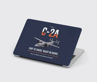Thumbnail for C-2A Greyhound design on navy blue MacBook case