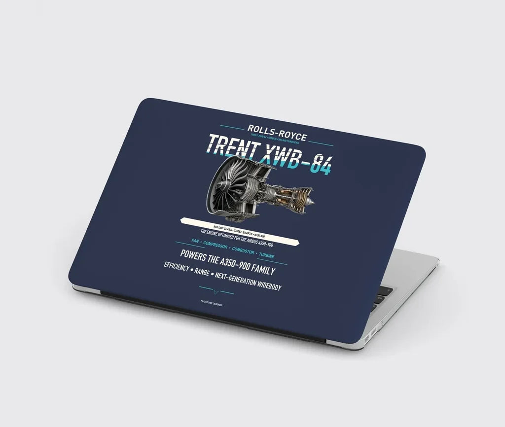 TRENT XWB-84 design on navy blue MacBook case
