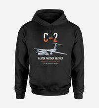 Thumbnail for Kawasaki C-2 design on black double-side hoodie, single-side print