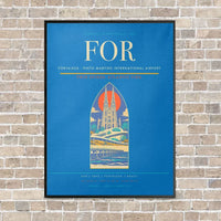 Thumbnail for Fortaleza - Pinto Martins International Airport FOR - Canvas Framed - Turquoise