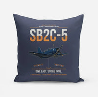 Thumbnail for SB2C-5 Helldiver design on navy blue pillow