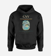 Thumbnail for Gainesville Regional Airport (GNV) design on black hoodie single-side print