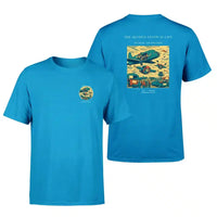Thumbnail for VINTAGE G4471 - The Skydive Festival Lift - Double-Side T-Shirt design on turquoise double side t shirt