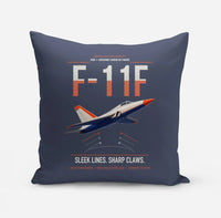Thumbnail for F-11F Tiger design on navy blue pillow