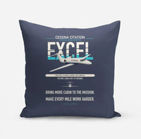 Thumbnail for Cessna Citation Excel design on navy blue pillow