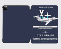Thumbnail for Cessna Citation X+ design on navy blue ipad tablet case
