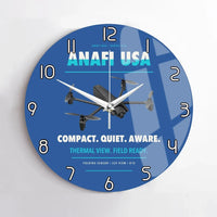 Thumbnail for Parrot ANAFI USA design on blue no frame wall clock