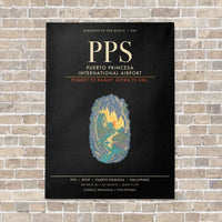 Thumbnail for Puerto Princesa International Airport PPS - Canvas Framed - Black