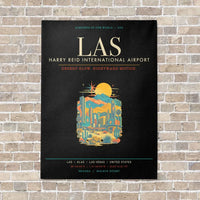 Thumbnail for Harry Reid International Airport Las Vegas LAS - Canvas Framed - Black