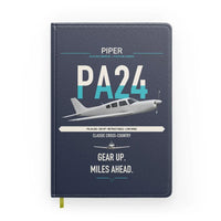 Thumbnail for Piper PA-24-250 Comanche 250 design on navy blue notebook