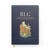 Thumbnail for Rostock-Laage Airport (RLG) design on navy blue notebook