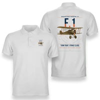 Thumbnail for Sopwith Camel F.1 design on white double-side polo t-shirt, double-side print
