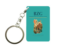 Thumbnail for Bydgoszcz Ignacy Jan Paderewski Airport (BZG) design on turquoise key chain