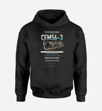 Thumbnail for CFM56-3 design on black hoodie single side