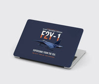 Thumbnail for F2Y-1 Sea Dart Supersonic from the Sea design on navy blue MacBook case