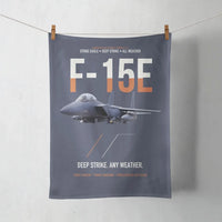 Thumbnail for F-15E Strike Eagle Deep Strike Any Weather design on navy blue towel