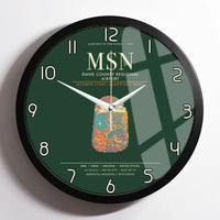 Thumbnail for Dane County Regional Airport Madison MSN Wall-Clock Framed - Dark Green