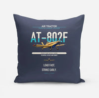 Thumbnail for Air Tractor AT-802F design on navy blue pillow