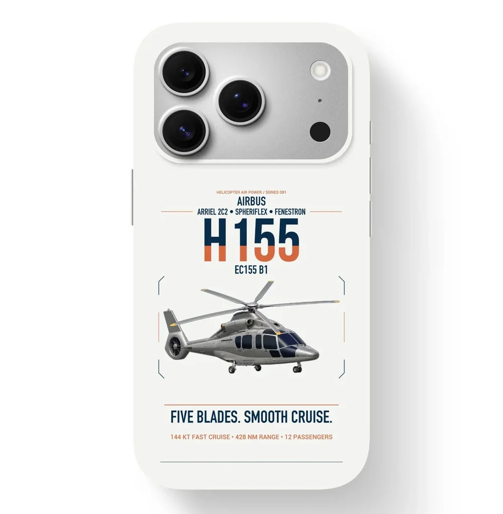 Airbus H155 EC155 B1 design on white magsafe iphone case, for iPhone 17 Pro