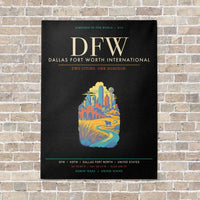Thumbnail for Dallas Fort Worth International Airport DFW - Canvas Framed - Black