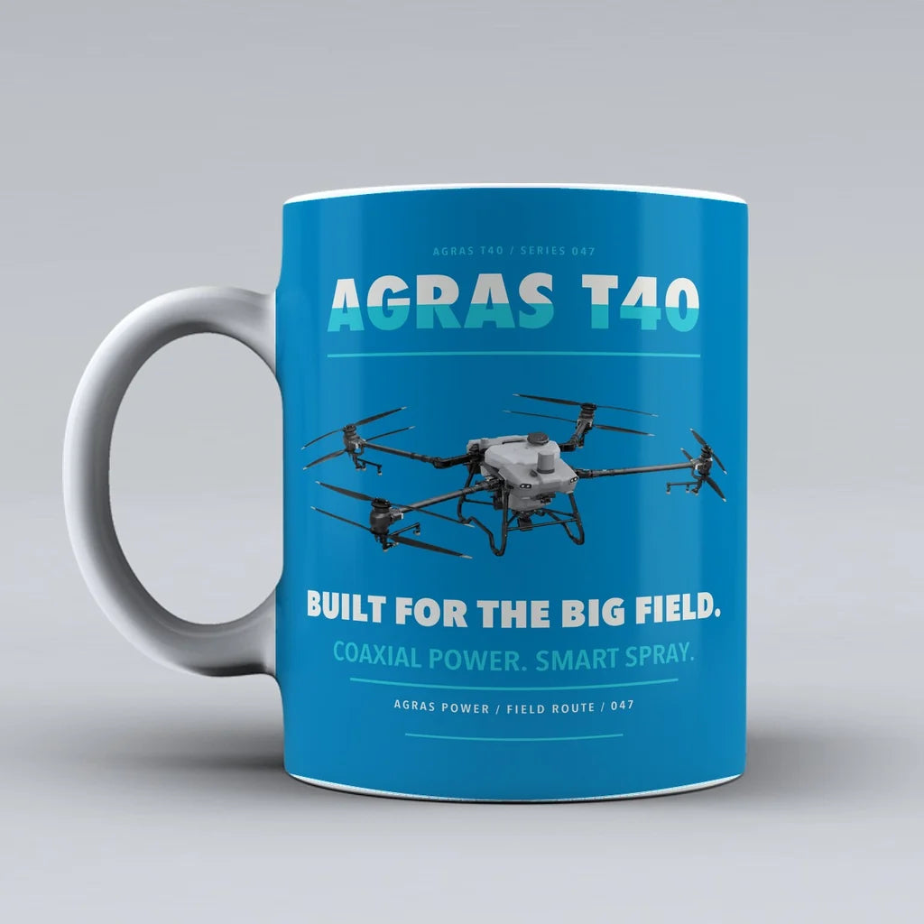 Agras T40 Mug design on turquoise dji