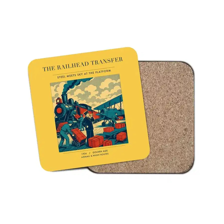 The Railhead Transfer - Designed Coasters design on yellow 1-piece