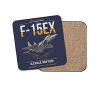 Thumbnail for F-15EX Eagle II design on navy blue 1 piece coaster
