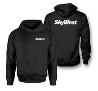Thumbnail for Skywest Airlines logo on black double side hoodie