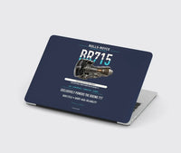 Thumbnail for BR715 design on navy blue MacBook case