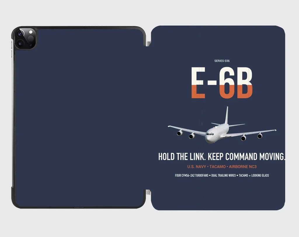 E-6B Mercury design on navy blue ipad tablet case