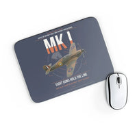 Thumbnail for Hawker Hurricane Mk I design on navy blue rectangle mouse pad
