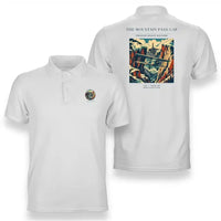 Thumbnail for VINTAGE G4253 - The Mountain Pass Gap - Double-Side Polo T-Shirt design on white