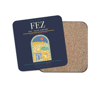 Thumbnail for Fes (FEZ) design on navy blue 1 piece coaster