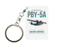 Thumbnail for PBY-5A Catalina design on white designed key chain, double-side print