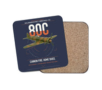 Thumbnail for IAR 80C design on navy blue 1 piece coaster
