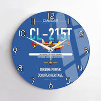 Thumbnail for Canadair CL-215T design on blue no frame wall clock