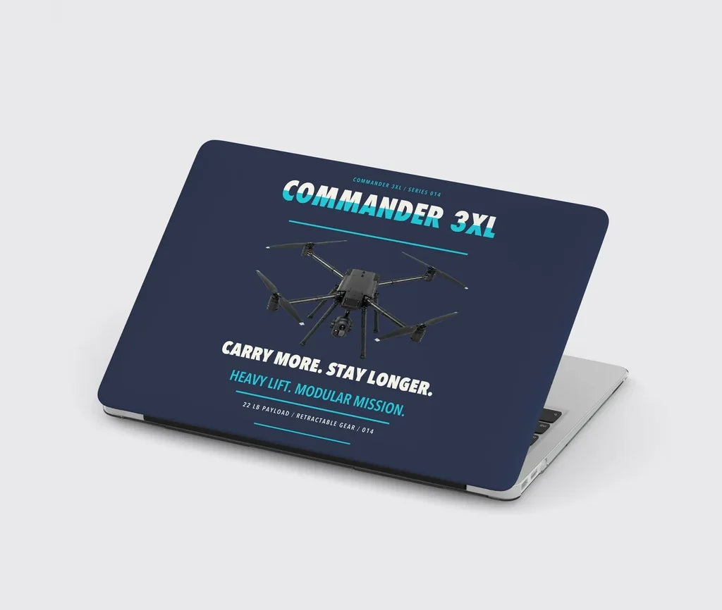 Draganfly Commander 3XL design on navy blue MacBook case