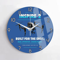 Thumbnail for DJI Inspire 2 design on blue no frame wall clock