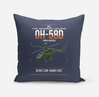 Thumbnail for Bell OH-58D Kiowa Warrior design on navy blue pillow