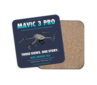 Thumbnail for DJI Mavic 3 Pro design on navy blue 1 piece coaster