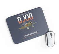 Thumbnail for Fokker D.XXI — Dutch LVA aircraft 221 design on navy blue rectangle mouse pad