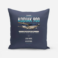 Thumbnail for Daher Kodiak 900 design on navy blue pillow