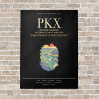 Thumbnail for Beijing Daxing International Airport PKX - Canvas Framed - Black
