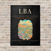 Thumbnail for Leeds Bradford Airport LBA - Canvas Framed - Black