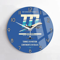 Thumbnail for Boeing 777F design on blue no frame wall clock
