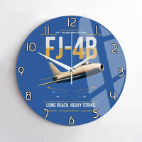 Thumbnail for FJ-4B Fury design on blue no frame wall clock